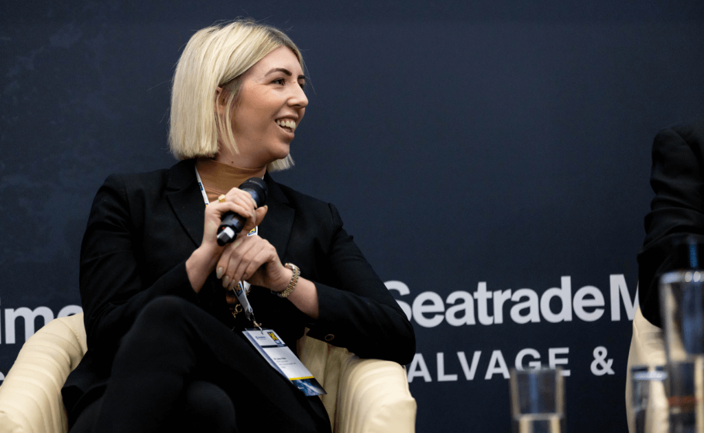 Jenna Hales, Hiscox, speaking at Salvage & Wreck